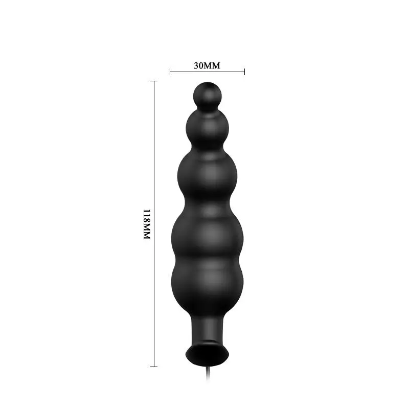 Prettylove vibrador anal burbujas negro c/r Ref BI-040039 - Imagen 3