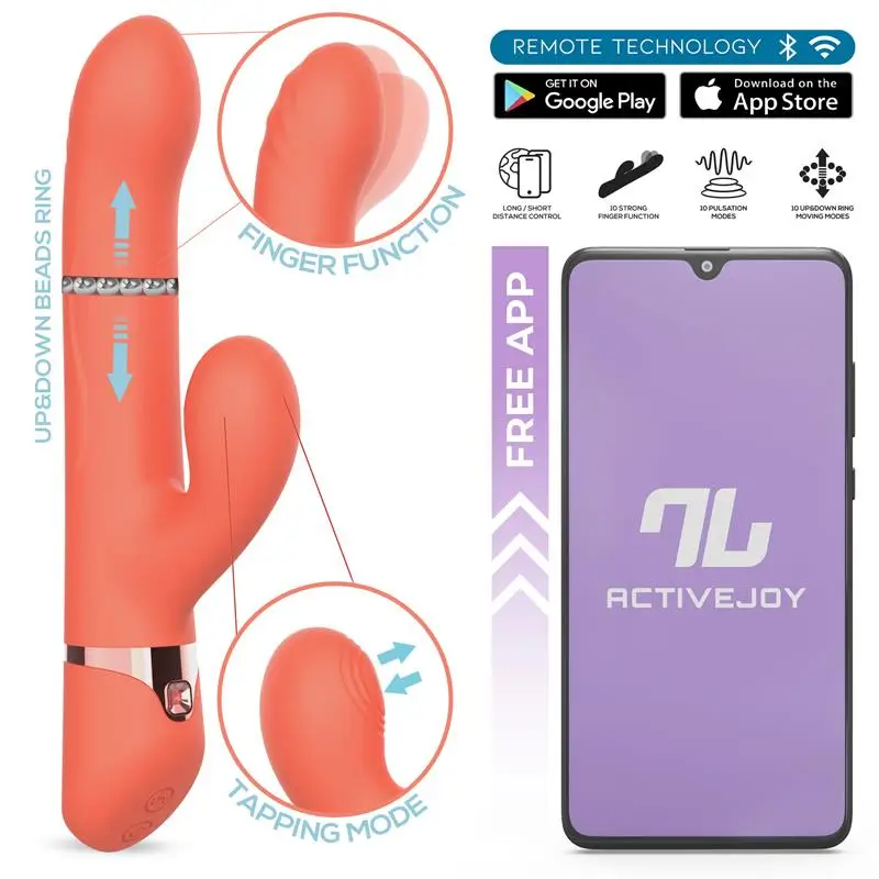 Intoyou Mindy vibrador anillo bolas y finger con app Ref IN-479 - Imagen 2