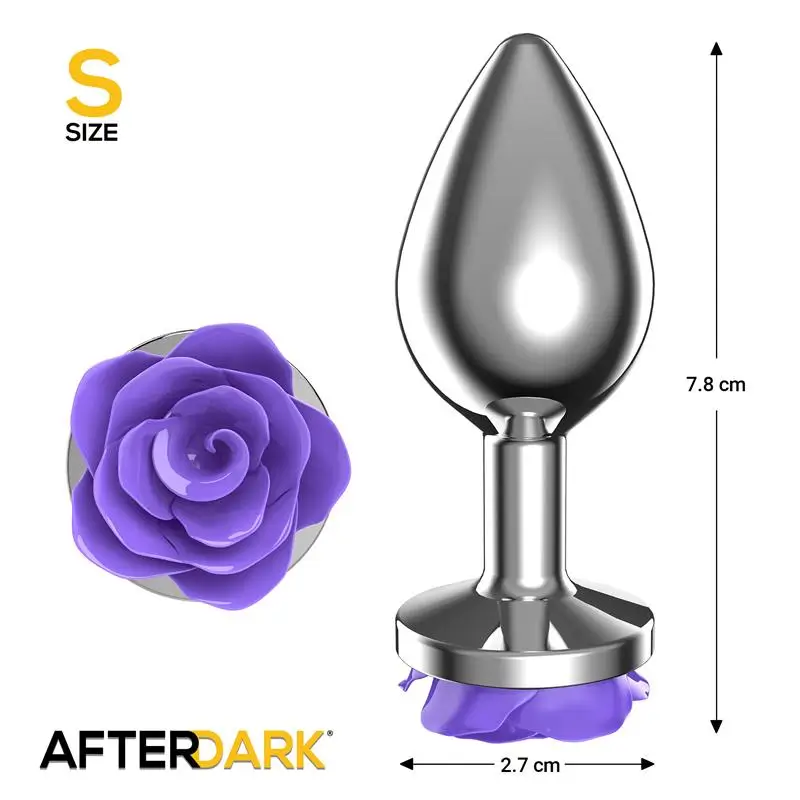 Afterdark plug anal metal rosa púrpura Talla S Ref AD-562 - Imagen 2