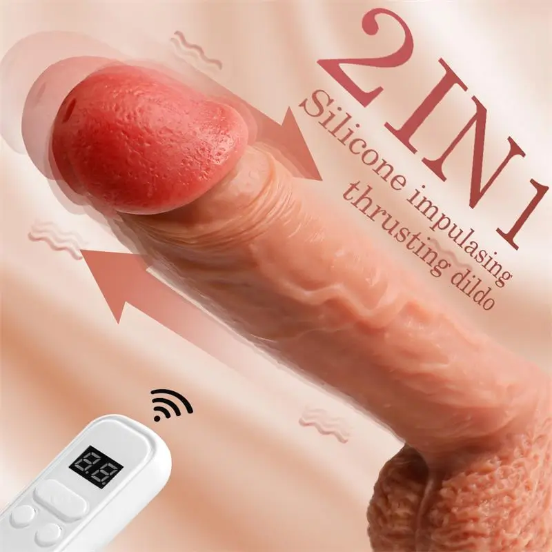 Xise Dean dildo con thrusting y vibración 8" Referencia SQ-WBD10195 - Imagen 2