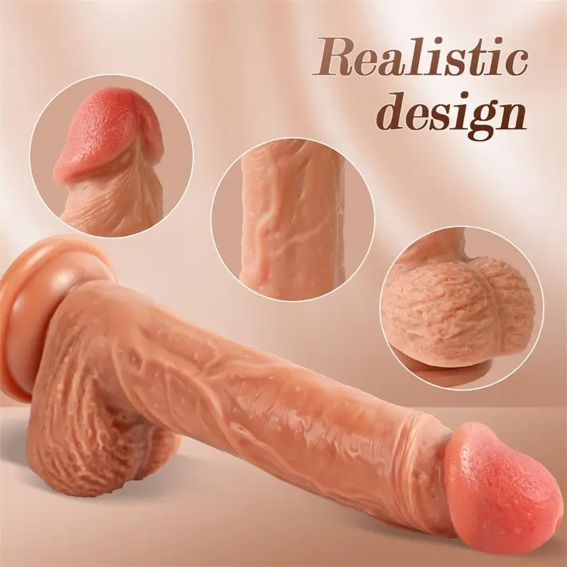 Xise Dean dildo con thrusting y vibración 8" Referencia SQ-WBD10195 - Imagen 3