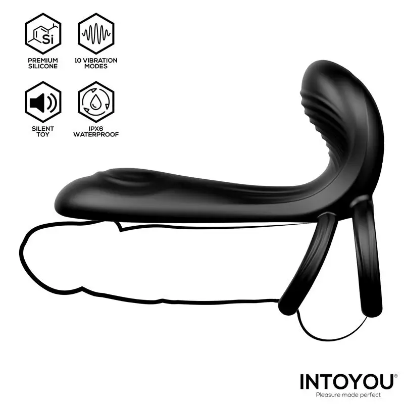 Intoyou Synkox Girth doble anillo para el pene con vibración Ref U-080 - Imagen 2