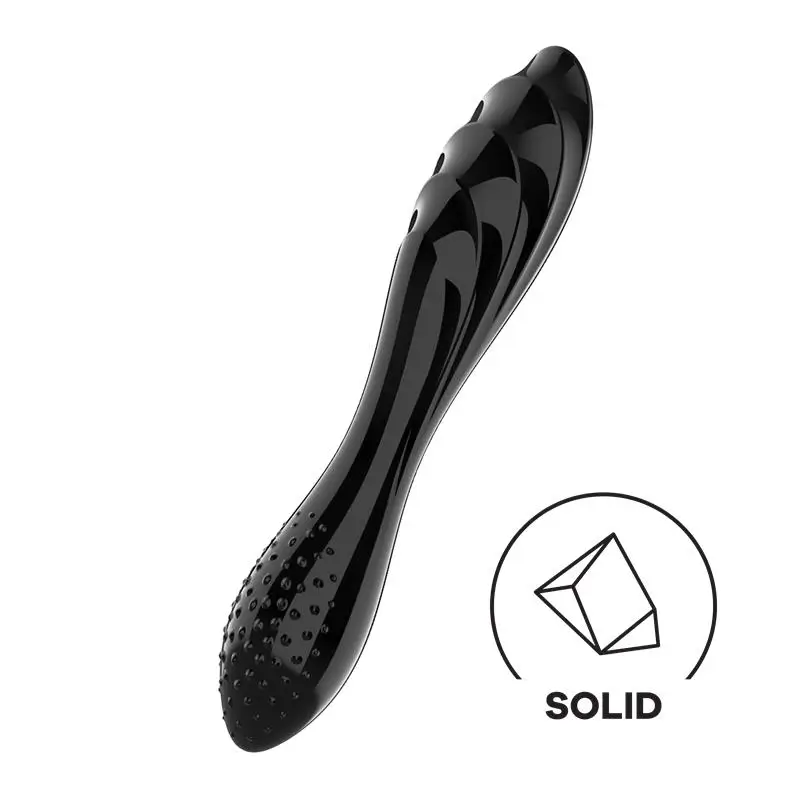 SATISFYER estimulador cristal Dazzling 1 Hot and Cold colores transparente y negro - Imagen 4