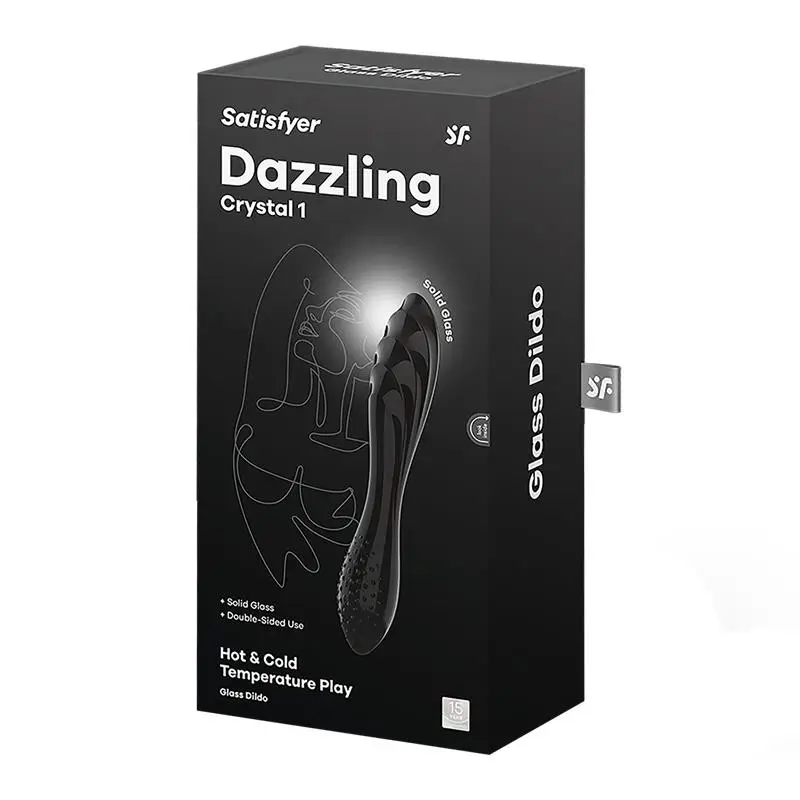 SATISFYER estimulador cristal Dazzling 1 Hot and Cold colores transparente y negro - Imagen 6