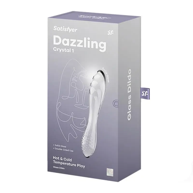 SATISFYER estimulador cristal Dazzling 1 Hot and Cold colores transparente y negro - Imagen 2
