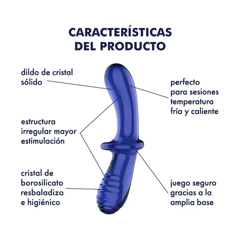 SATISFYER estimulador de cristal Hot and Cold Azul Ref 4061504045931 - Imagen 2