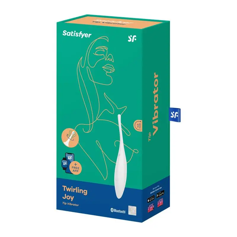 SATISFYER Twirling Joy estimulador giratorio APP color violeta, rosa y blanco - Imagen 7