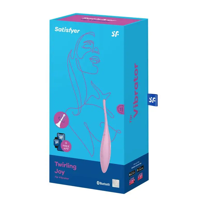 SATISFYER Twirling Joy estimulador giratorio APP color violeta, rosa y blanco - Imagen 4