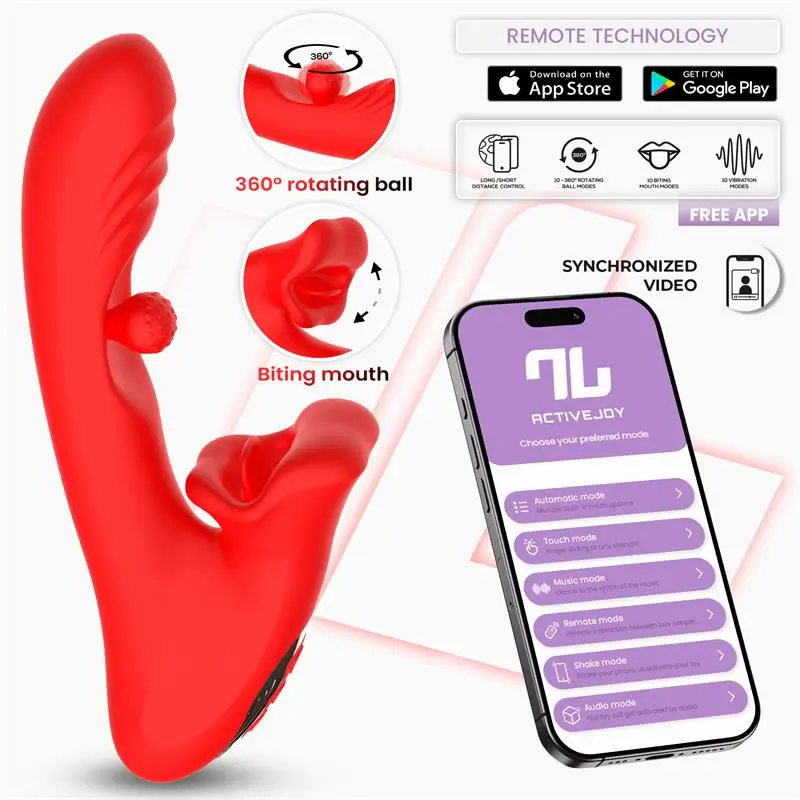 INTOYOU Franky Vibrador con Biting y Bola Botativa con APP Ref IN-220