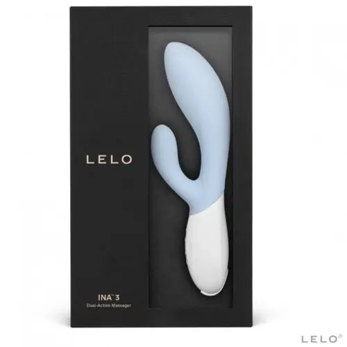 LELO - INA 3 vibrador lujo colores azul claro, naranja y menta - Imagen 5