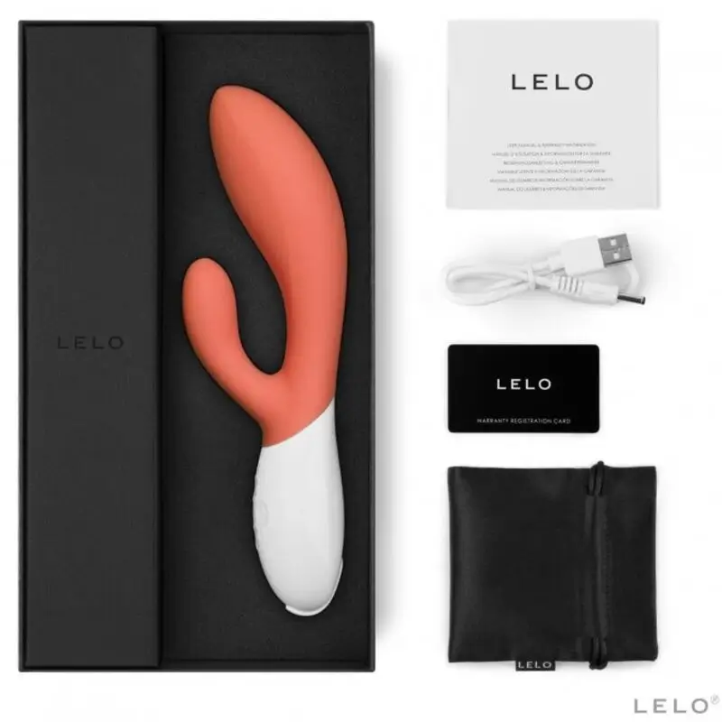 LELO - INA 3 vibrador lujo colores azul claro, naranja y menta - Imagen 3