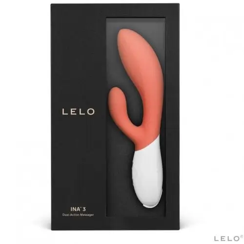 LELO - INA 3 vibrador lujo colores azul claro, naranja y menta - Imagen 2
