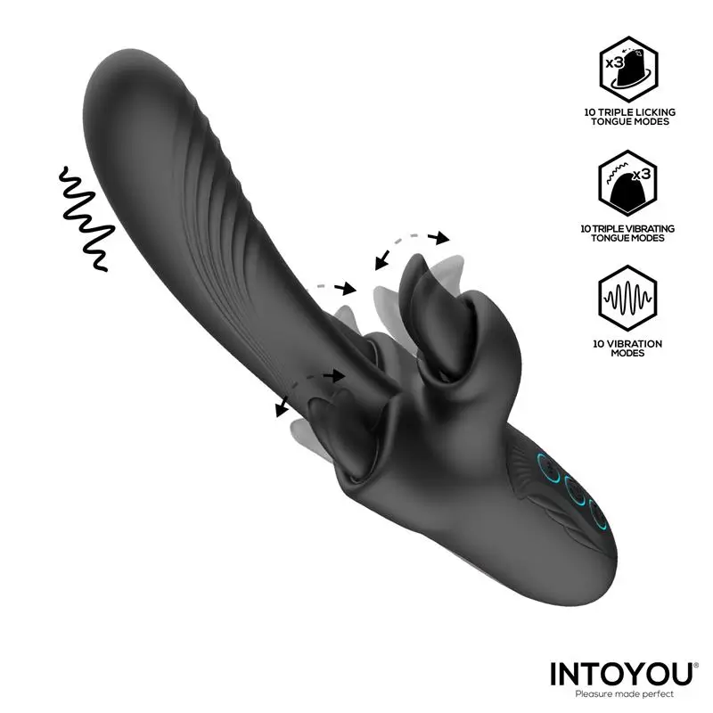 INTOYOU Triton vibrador con 3 motores y triple lengua Referencia U-218 - Imagen 2