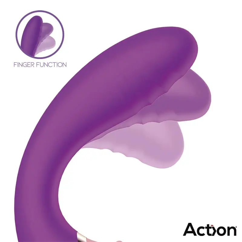 ACTION Two Lovers 3 in 1 vibrador con finger y succión Referencia AC-799 - Imagen 4