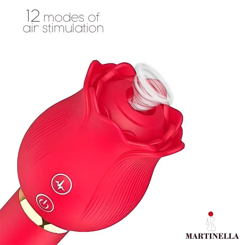 Martinella Rosa con succion y vibrador 2 en 1 Referencia MT-340 - Imagen 2